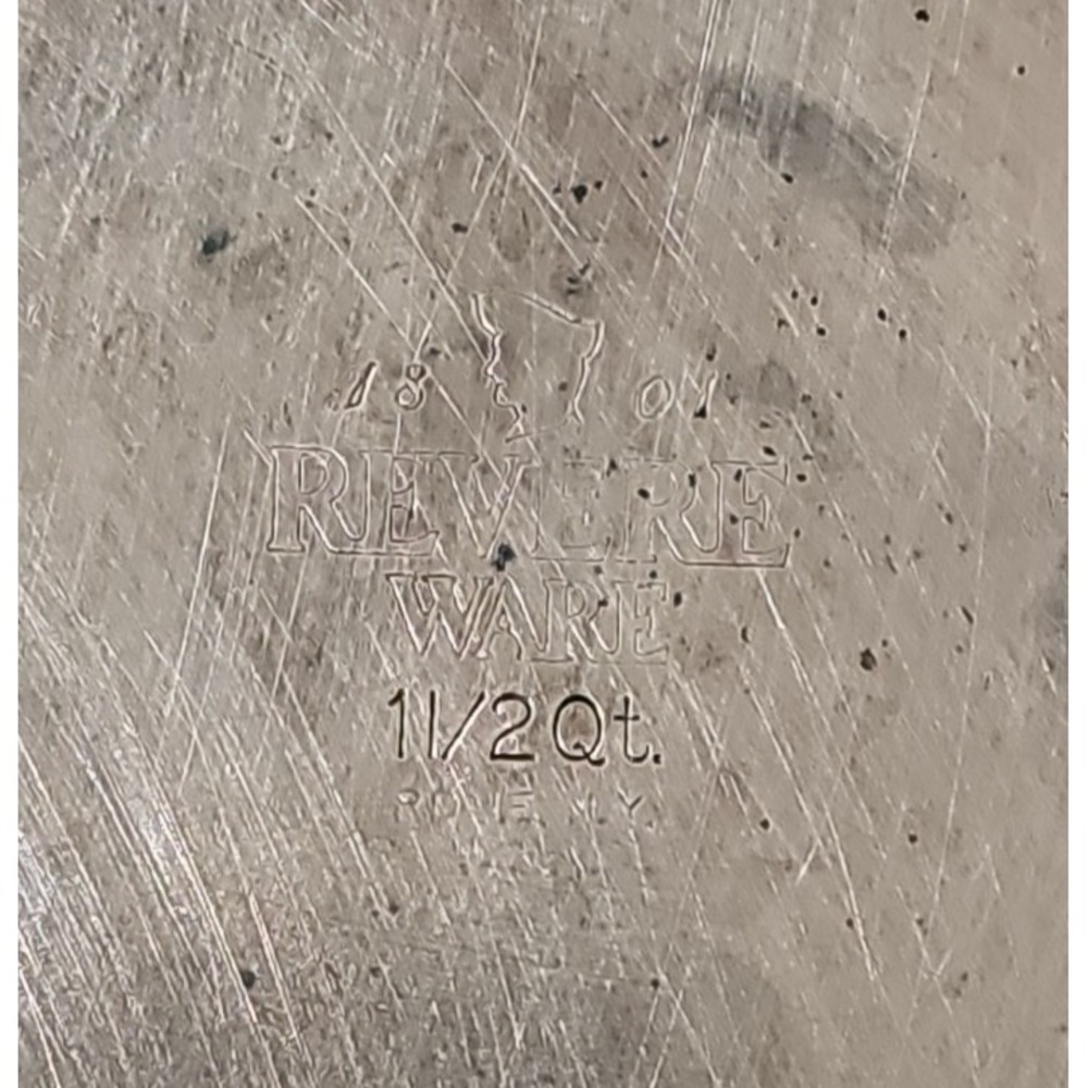 Revere Ware Copper Clad Bottom 1 1/2 Quart 1.5 qt Sauce Pan & Wrong  Lid - Picture 7 of 9